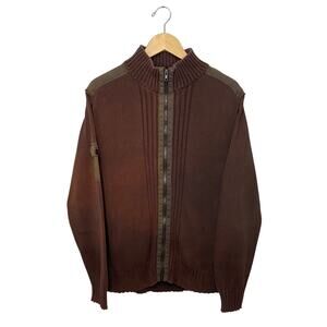 Vintage Y2K Heavy-Weight Cotton Zip Up Utility Sweater